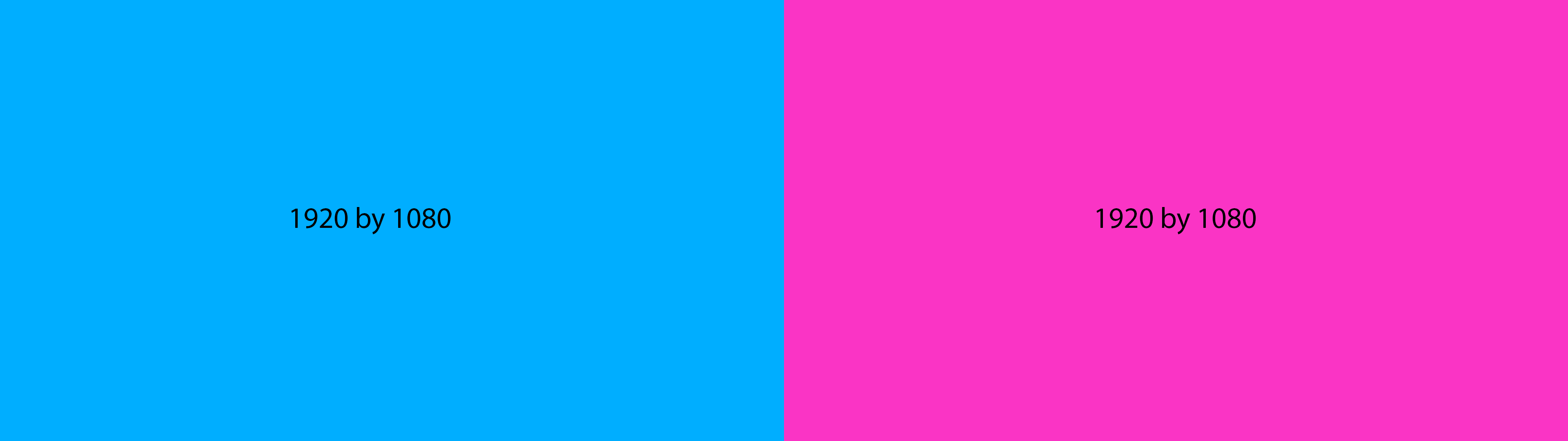 Two side-by-side rectangles, left is blue and right is pink.