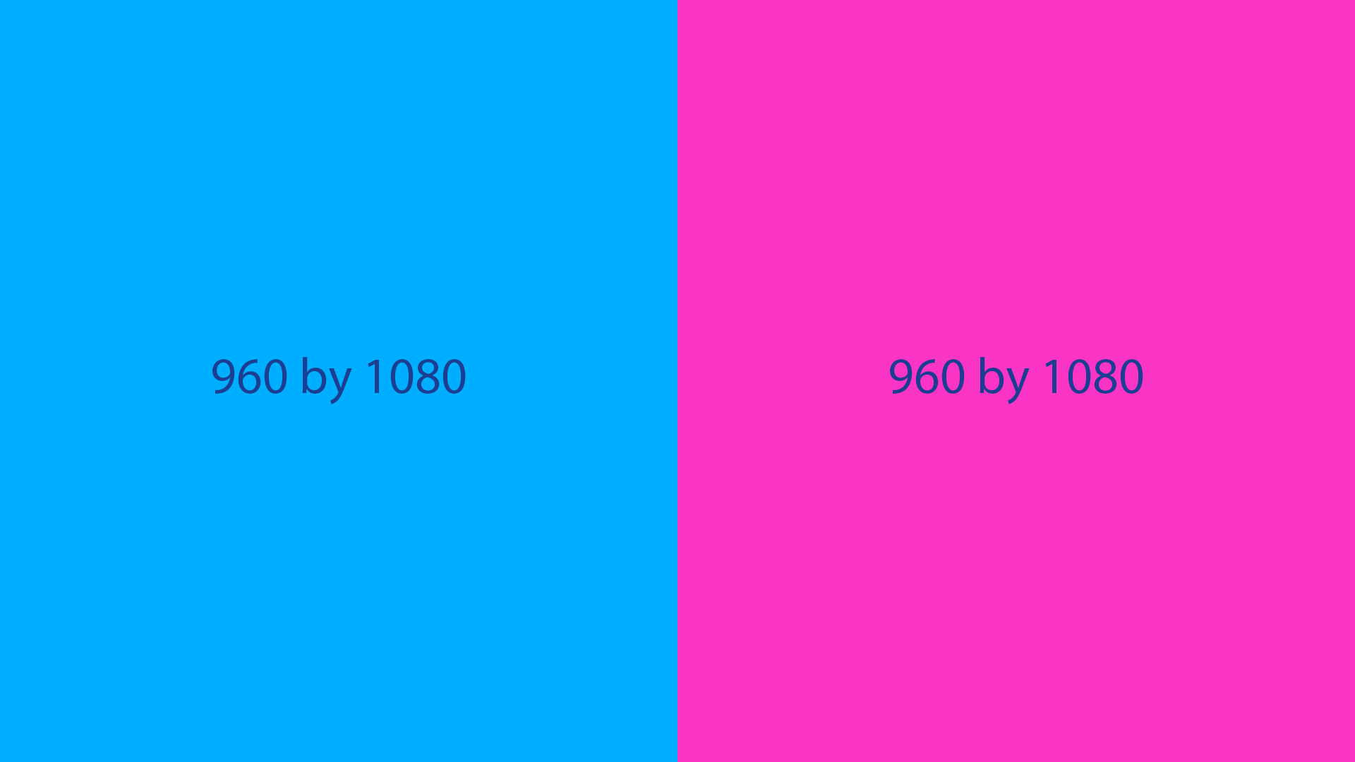 Two side-by-side rectangles, left is blue and right is pink.