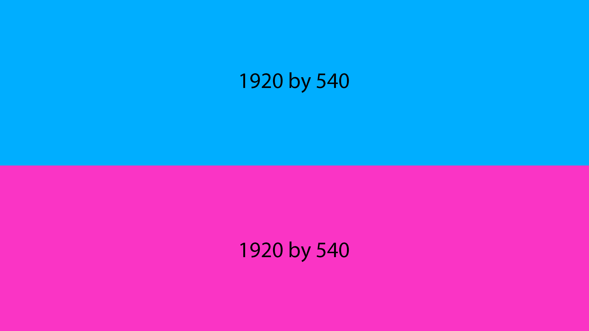 Two top-and-bottom rectangles, top is blue and right is pink.